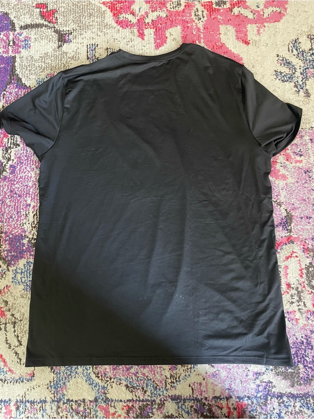 Men's Black Performance Crew Neck T-Shirt - Picture 3 of 3